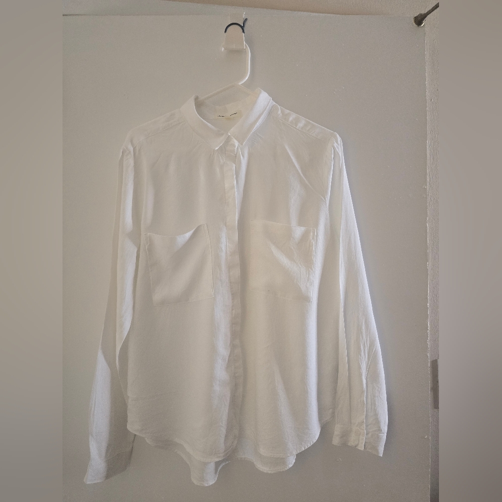 Anthropologie  Cloth & StoneTwo Pocket Satin Shirt - Picture 4 of 10